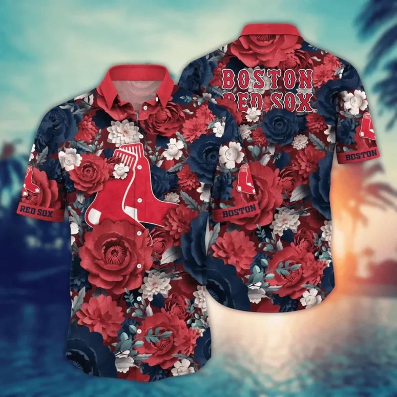 Boston Red Sox Garden Glory Hawaiian Shirt