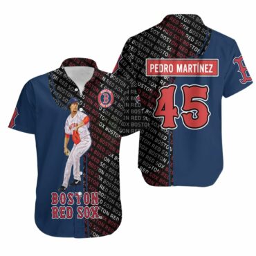 Boston Red Sox Pedro Martínez Legend Hawaiian Shirt