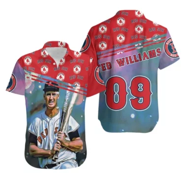 Boston Red Sox Ted Williams Legacy Hawaiian Shirt