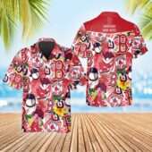 Boston Red Sox Tropical Logo Collage Hawaiian Shirt - TeeAloha