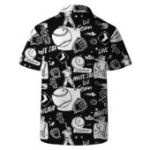 Chicago White Sox Logo Legend Team Baseball Pattern Hawaiian Shirt Back - TeeAloha