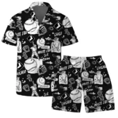 Chicago White Sox Logo Legend Team Baseball Pattern Hawaiian Shirt Front With Short - TeeAloha