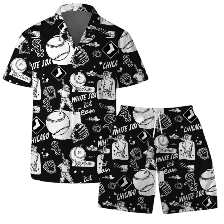 Chicago White Sox Logo Legend Team Baseball Pattern Hawaiian Shirt