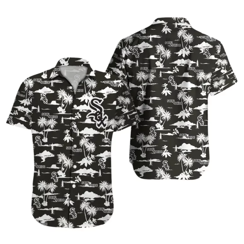 Chicago White Sox Team Logo Beachscape Hawaiian Shirt