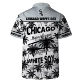 Chicago White Sox Team Logo Coconut Tree Hawaiian Shirt Back - TeeAloha