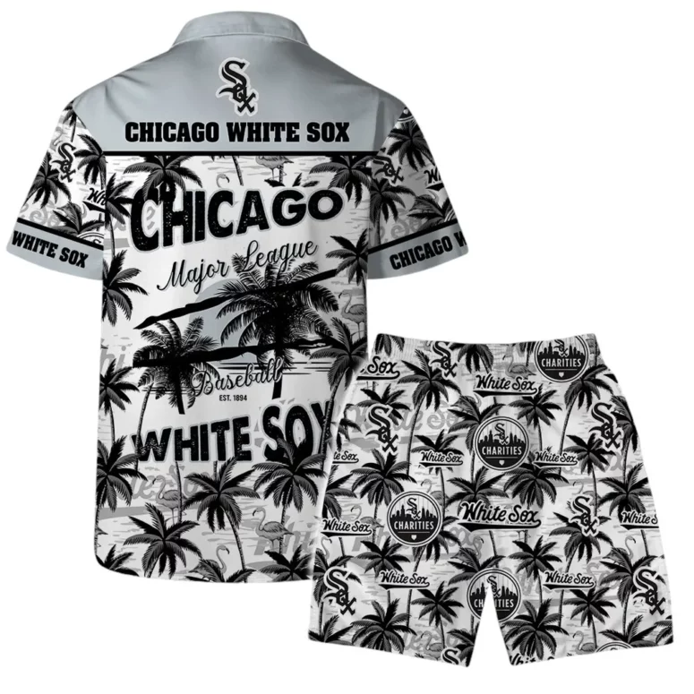 Chicago White Sox Team Logo Coconut Tree Hawaiian Shirt