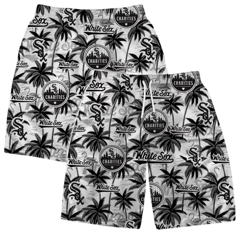 Chicago White Sox Team Logo Coconut Tree Hawaiian Shirt