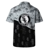 Chicago White Sox Team Logo Palm Leaf Pattern Hawaiian Shirt Back - TeeAloha