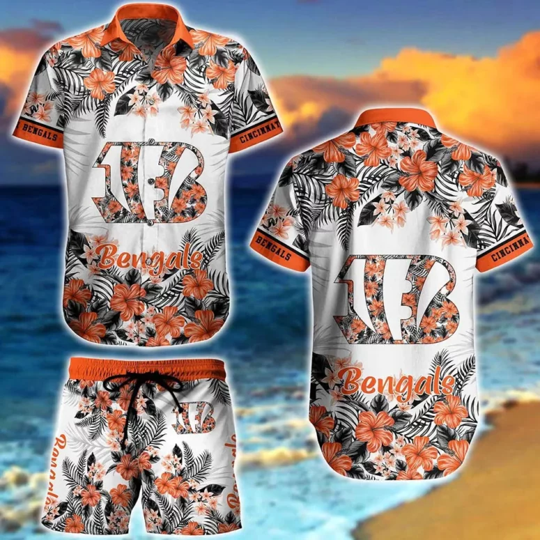 Cincinnati Bengals Coastal Bloom Hawaiian Shirt