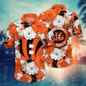 Cincinnati Bengals Floral Explosion Hawaiian Shirt - TeeAloha