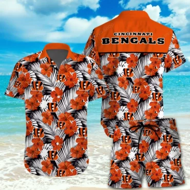 Cincinnati Bengals Hibiscus Paradise Hawaiian Shirt