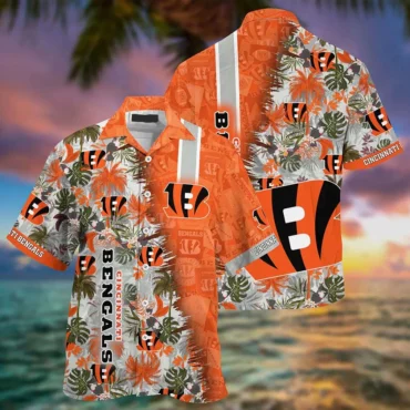 Cincinnati Bengals Jungle Tropics Hawaiian Shirt