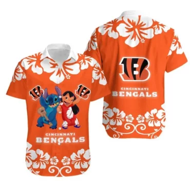 Cincinnati Bengals Ohana Floral Hawaiian Shirt