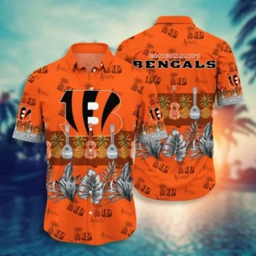 Cincinnati Bengals Pineapple Luau Hawaiian Shirt