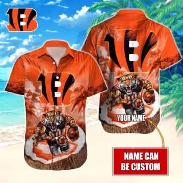 Cincinnati Bengals Roaring Sunset Custom Hawaiian Shirt