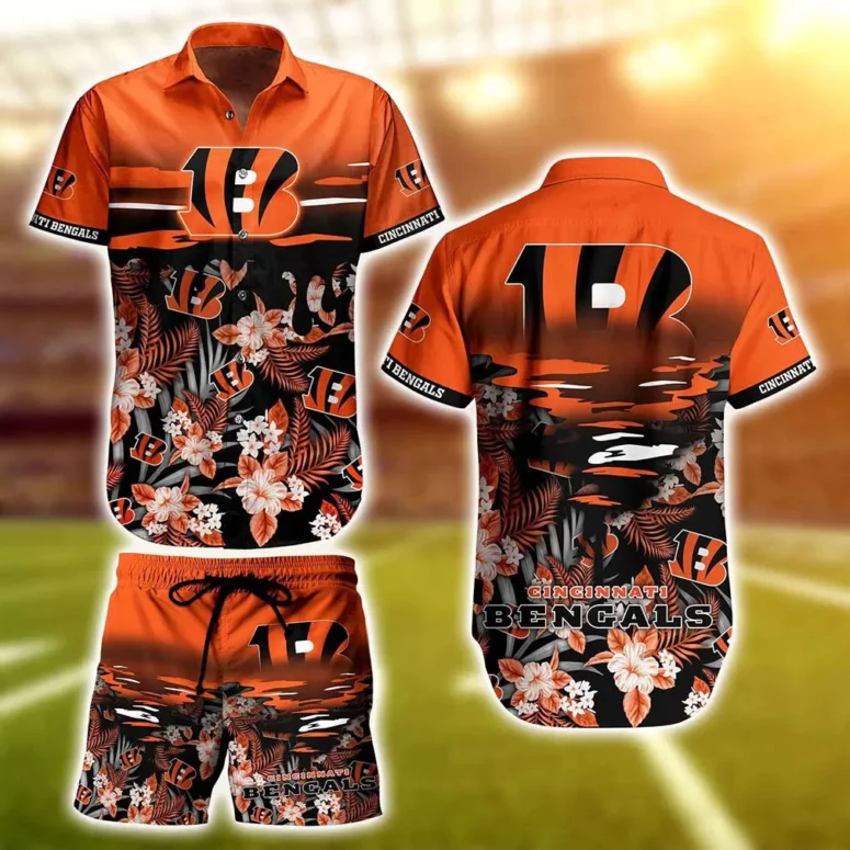 Cincinnati Bengals Sunset Glow Hawaiian Shirt