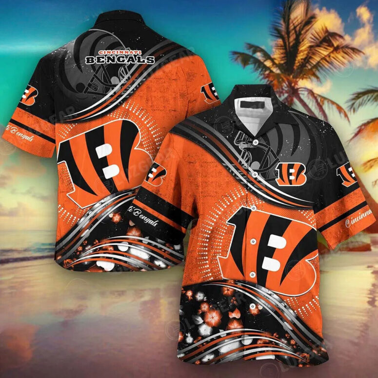 Cincinnati Bengals Sunset Rush Hawaiian Shirt