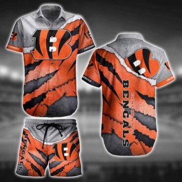 Cincinnati Bengals Tiger Strike Hawaiian Shirt