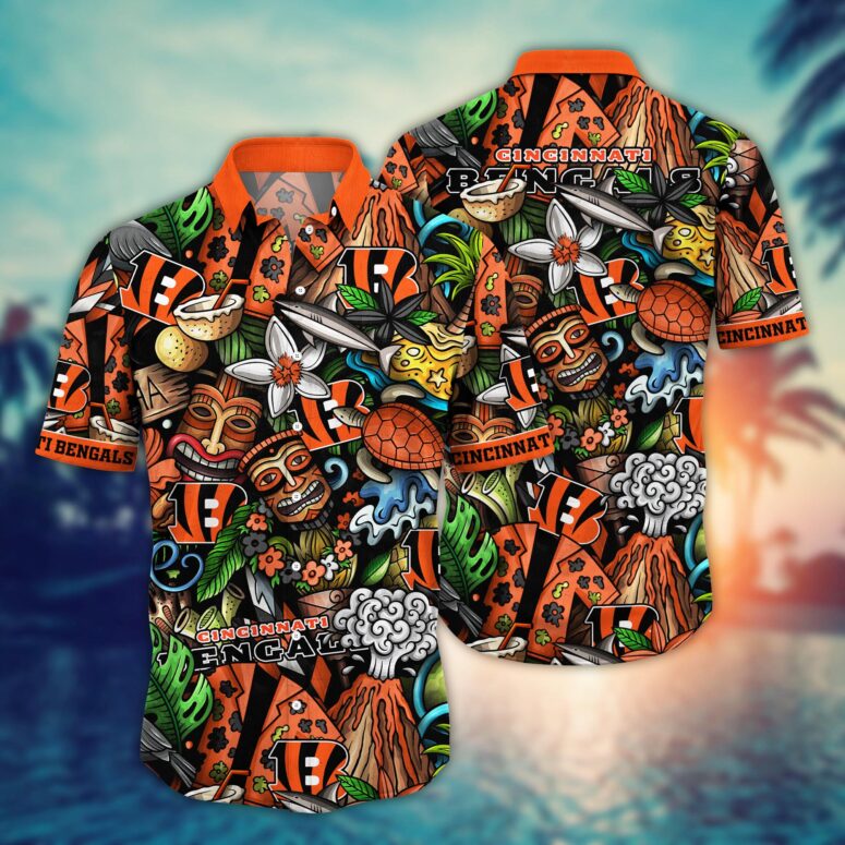 Cincinnati Bengals Tropical Adventure Hawaiian Shirt