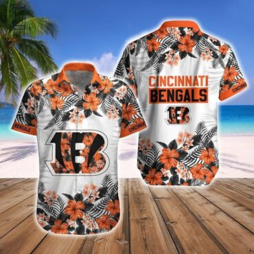 Cincinnati Bengals Tropical Bloom Hawaiian Shirt