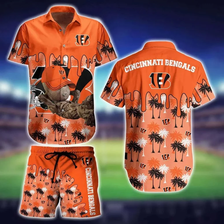 Cincinnati Bengals Tropical Groot Hawaiian Shirt