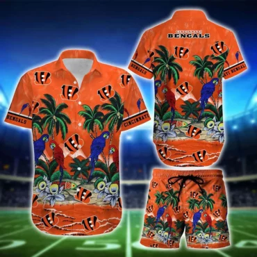 Cincinnati Bengals Tropical Parrot Hawaiian Shirt