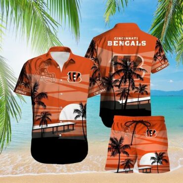 Cincinnati Bengals Tropical Sunset Hawaiian Shirt