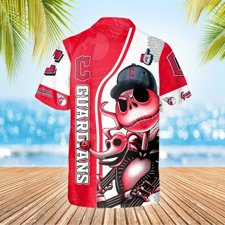 Cleveland Guardians Jack Skeleton Hawaiian Shirt