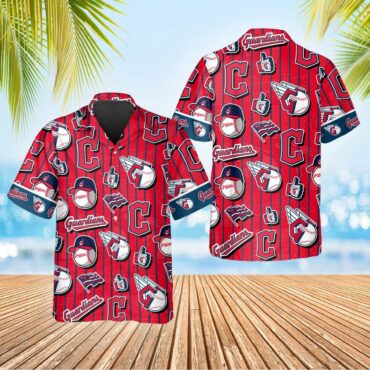 Cleveland Guardians Logo Collage Hawaiian Shirt