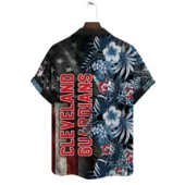 Cleveland Guardians Stars Stripes Hawaiian Shirt Back - TeeAloha