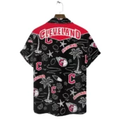 Cleveland Guardians Sunset Palm Hawaiian Shirt Back - TeeAloha