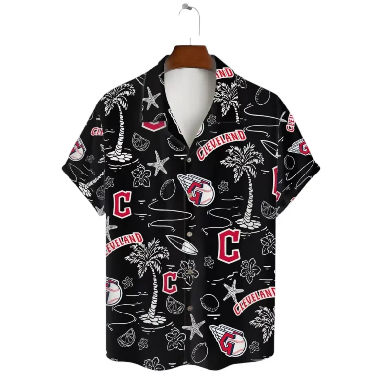 Cleveland Guardians Sunset Palm Hawaiian Shirt