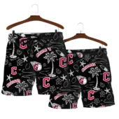 Cleveland Guardians Sunset Palm Hawaiian Short - TeeAloha