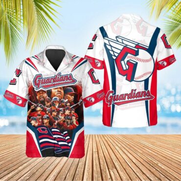 Cleveland Guardians Team Collage Hawaiian Shirt