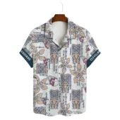 Cleveland Guardians Tiki Aloha Hawaiian Shirt Front - TeeAloha