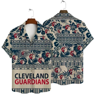 Cleveland Guardians Tribal Print Hawaiian Shirt