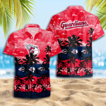 Cleveland Guardians Tropical Sunset Hawaiian Shirt