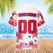 Cleveland Guardians Tropical Wave Hawaiian Shirt Back - TeeAloha