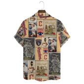 Cleveland Guardians Vintage Collage Hawaiian Shirt Back - TeeAloha