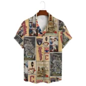 Cleveland Guardians Vintage Collage Hawaiian Shirt Front - TeeAloha