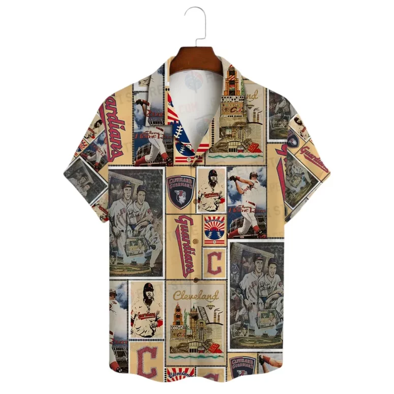 Cleveland Guardians Vintage Collage Hawaiian Shirt