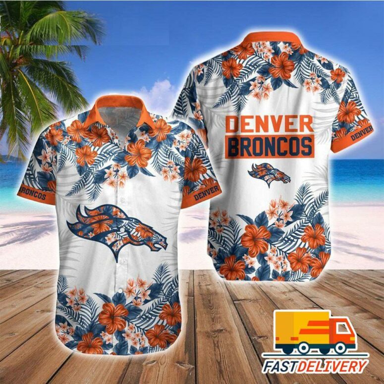 Denver Broncos Beach Blossom Hawaiian Shirt