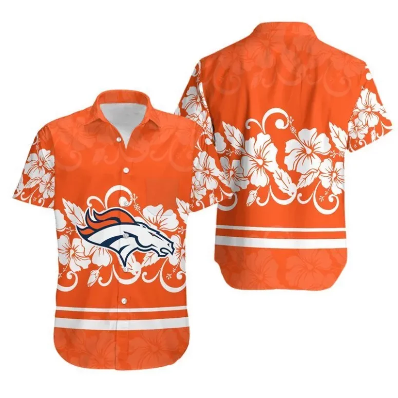 Denver Broncos Floral Pride Hawaiian Shirt