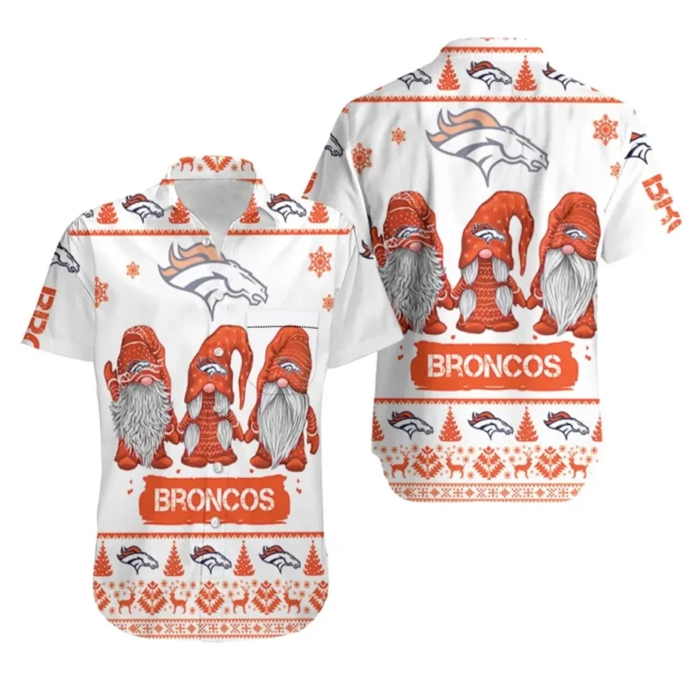 Denver Broncos Holiday Gnome Cheer Hawaiian Shirt