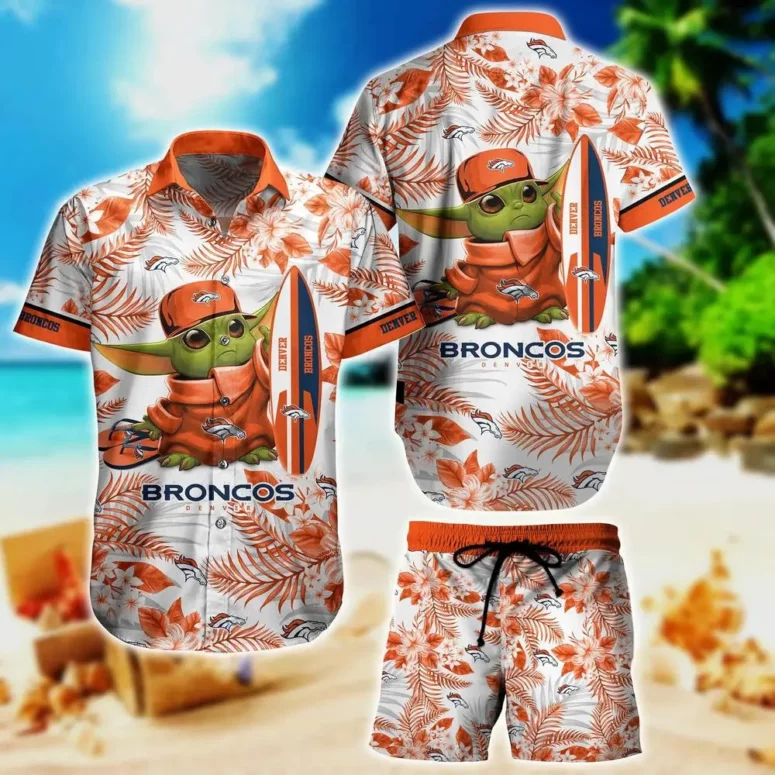 Denver Broncos Nfl Baby Yoda Sas Style Hawaiian Shirt