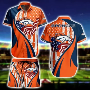 Denver Broncos Stars & Stripes Hawaiian Shirt