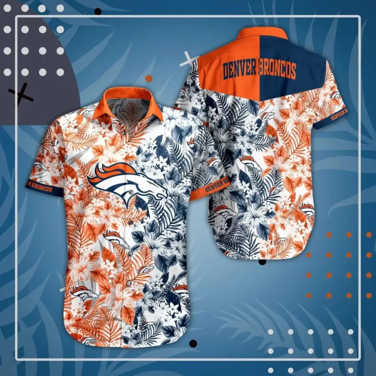 Denver Broncos Summer Bloom Hawaiian Shirt