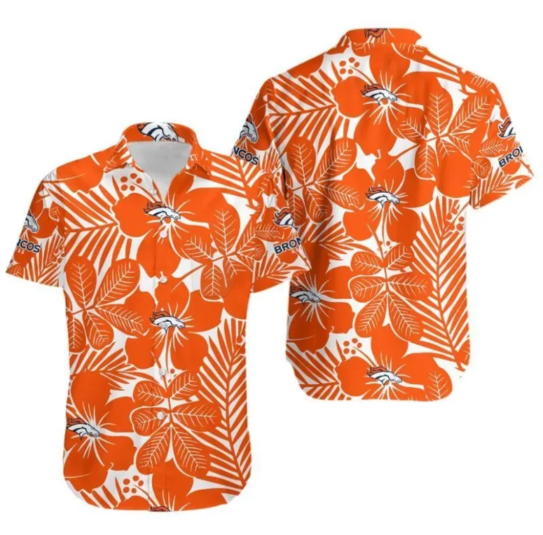 Denver Broncos Tropical Escape Hawaiian Shirt