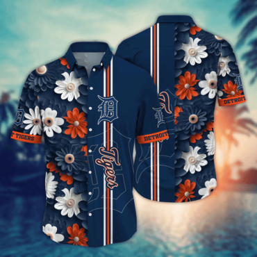 Detroit Tigers Bold Daisy Hawaiian Shirt