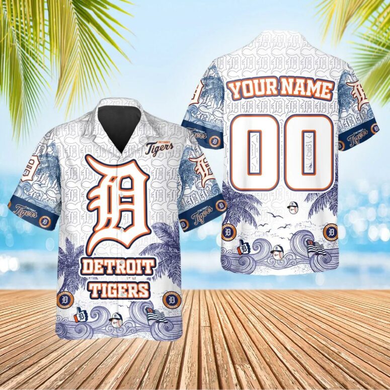 Detroit Tigers Classic Palms Hawaiian Shirt